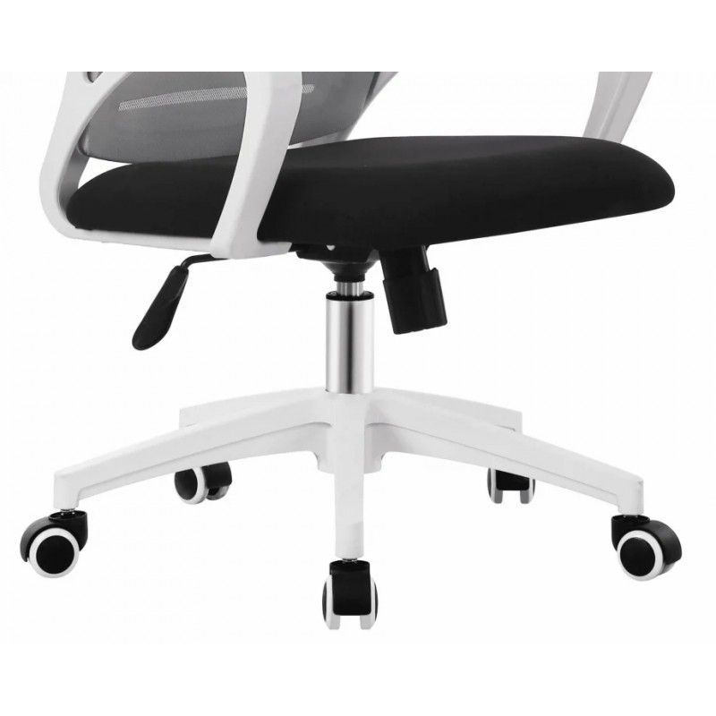 Комп'ютерне крісло POLO світло-сіре/чорне/білий каркас Intarsio
