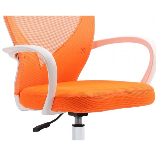 Комп'ютерне крісло STACEY оранжеве/білий каркас Intarsio