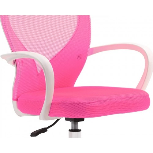 Комп'ютерне крісло STACEY рожеве/білий каркас Intarsio
