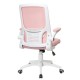 Крісло комп'ютерне ARIA рожеве/білий каркас Intarsio