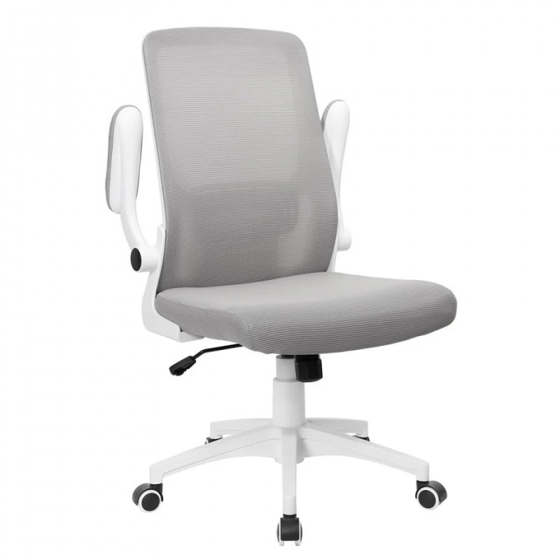Крісло комп'ютерне ARIA сіре/білий каркас Intarsio