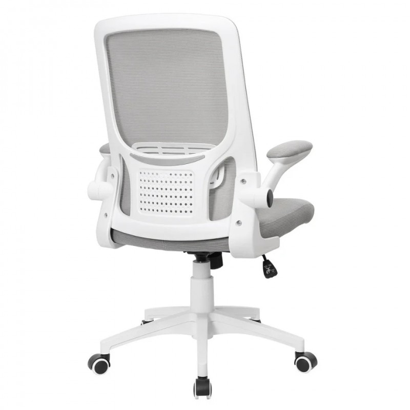 Крісло комп'ютерне ARIA сіре/білий каркас Intarsio