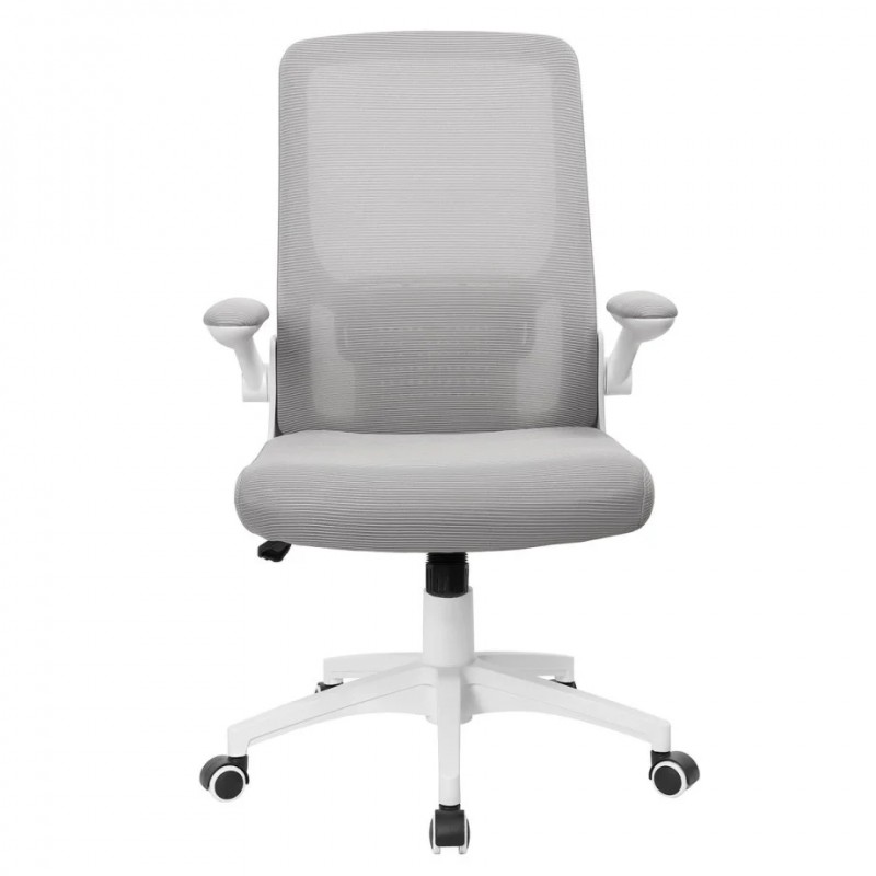 Крісло комп'ютерне ARIA сіре/білий каркас Intarsio