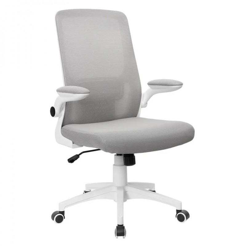 Крісло комп'ютерне ARIA сіре/білий каркас Intarsio