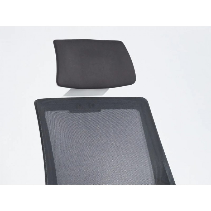 Крісло комп’ютерне ARON II Сіре / Сірий і Білий каркас Intarsio