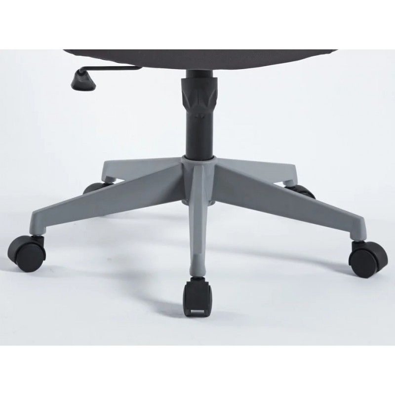 Крісло комп’ютерне ARON II Сіре / Сірий і Білий каркас Intarsio