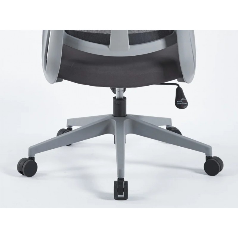 Крісло комп’ютерне CASPER Сіре / Сірий каркас Intarsio