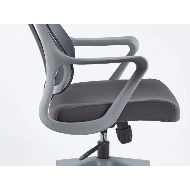 Крісло комп’ютерне CASPER Сіре / Сірий каркас Intarsio