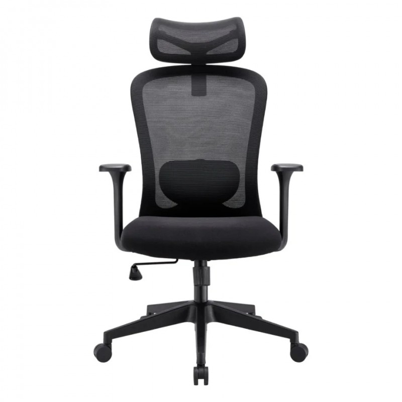 Крісло комп'ютерне JACOB чорна тканина/чорний каркас Intarsio