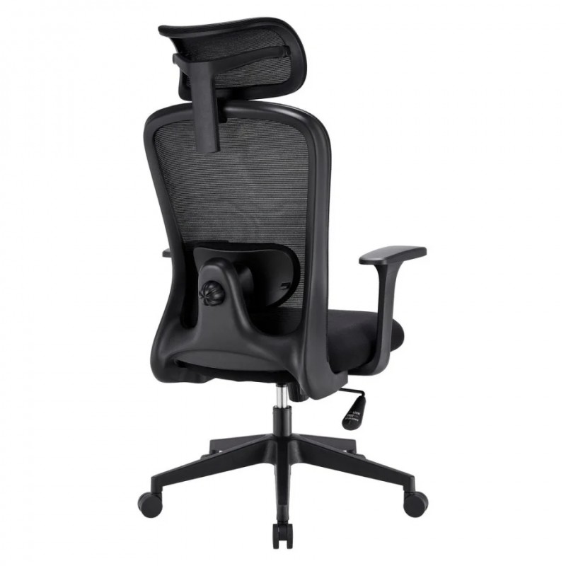 Крісло комп'ютерне JACOB чорна тканина/чорний каркас Intarsio