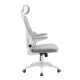 Крісло комп'ютерне OWEN сіре/білий каркас Intarsio