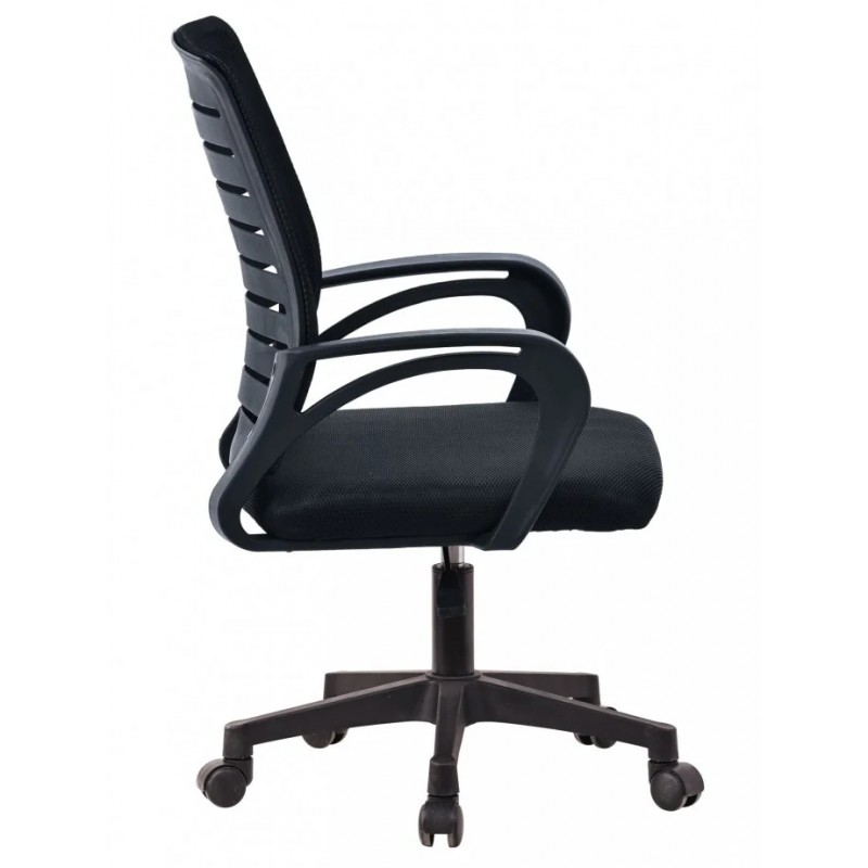 Крісло комп'ютерне POLO Чорне / Чорний каркас   Intarsio