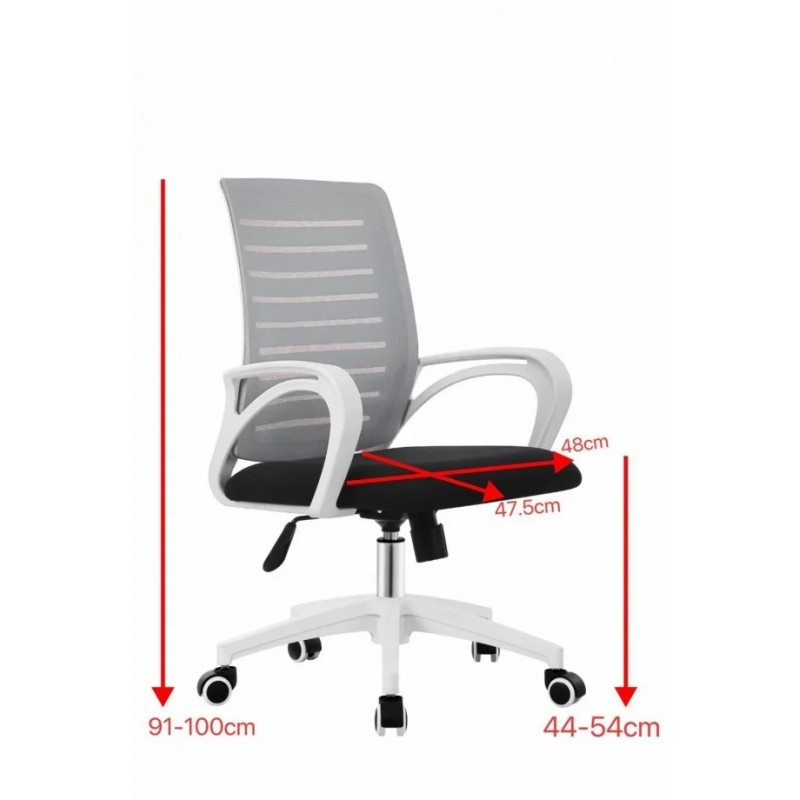 Крісло комп'ютерне POLO Чорне / Чорний каркас   Intarsio