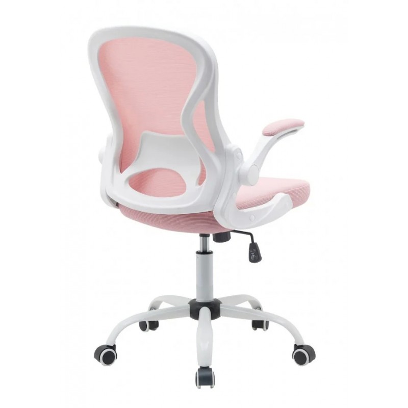 Крісло компютерне поворотне CANDY рожеве/білий каркас Intarsio