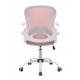 Крісло компютерне поворотне CANDY рожеве/білий каркас Intarsio