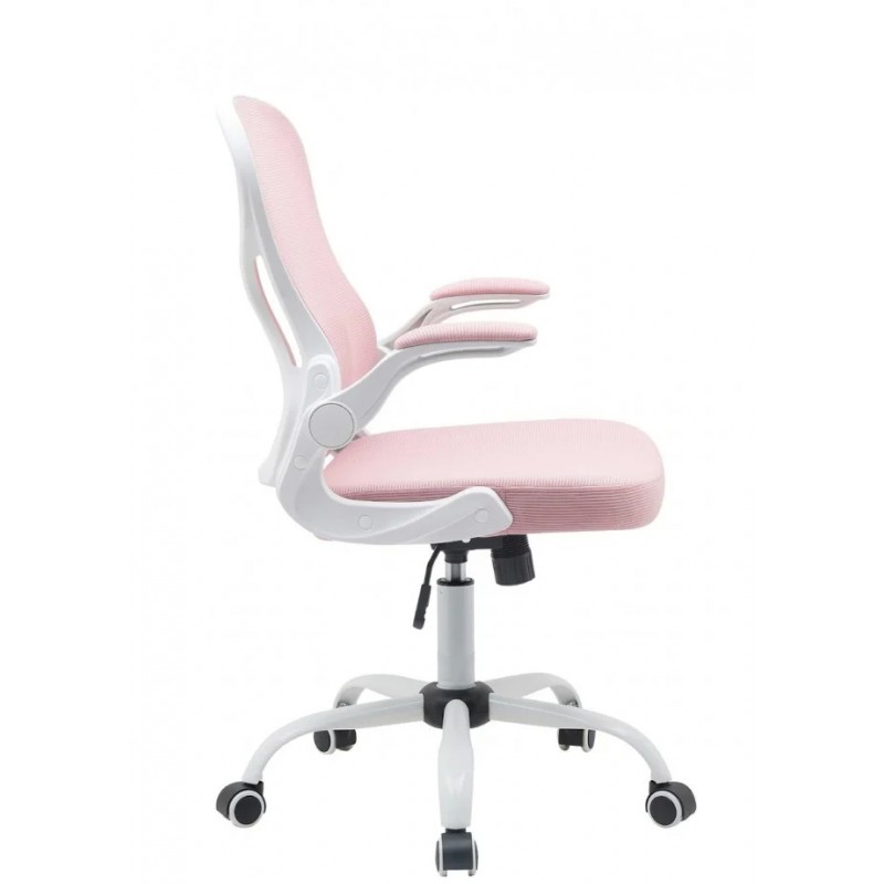 Крісло компютерне поворотне CANDY рожеве/білий каркас Intarsio