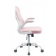 Крісло компютерне поворотне CANDY рожеве/білий каркас Intarsio