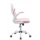 Крісло компютерне поворотне CANDY рожеве/білий каркас Intarsio