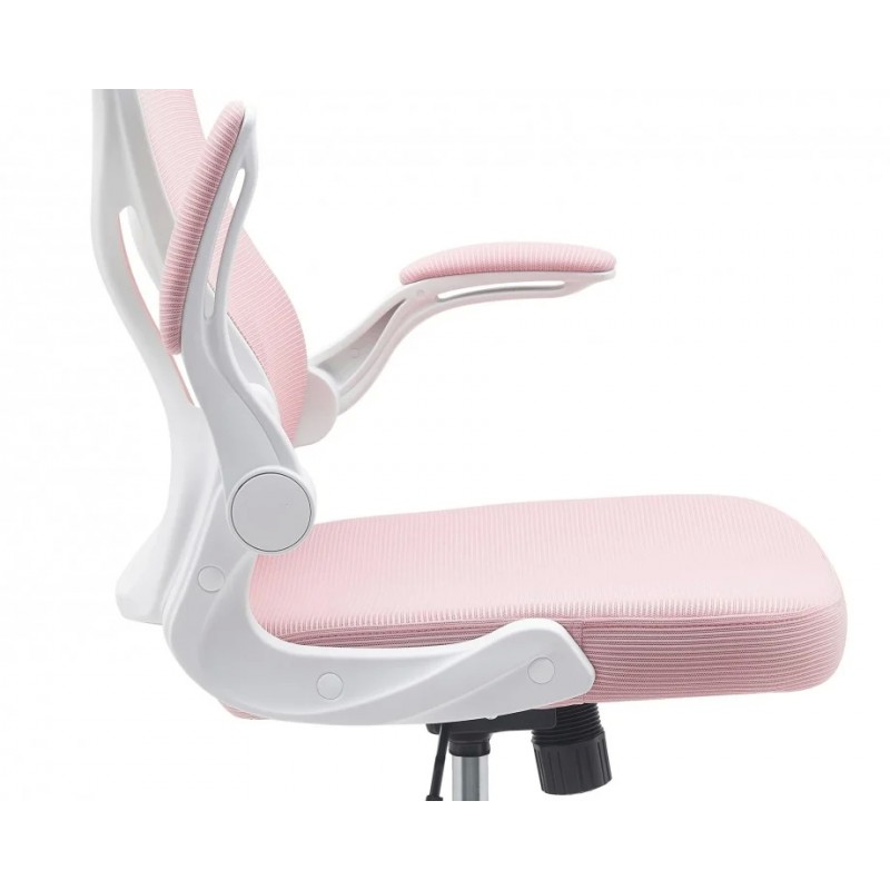 Крісло компютерне поворотне CANDY рожеве/білий каркас Intarsio