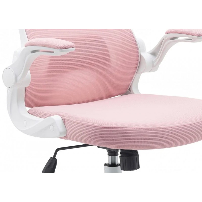 Крісло компютерне поворотне CANDY рожеве/білий каркас Intarsio