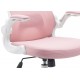 Крісло компютерне поворотне CANDY рожеве/білий каркас Intarsio