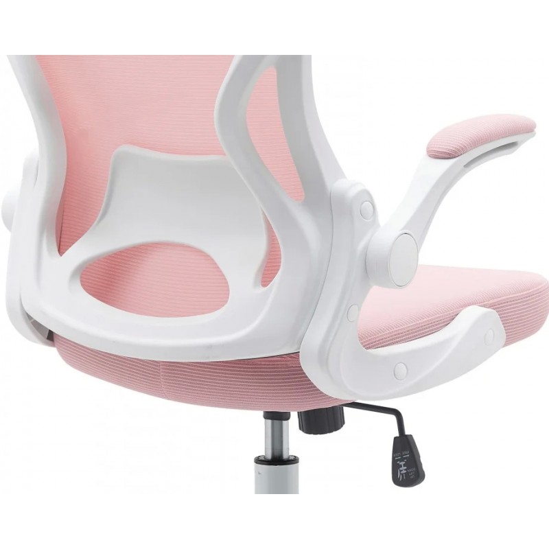 Крісло компютерне поворотне CANDY рожеве/білий каркас Intarsio
