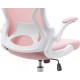 Крісло компютерне поворотне CANDY рожеве/білий каркас Intarsio