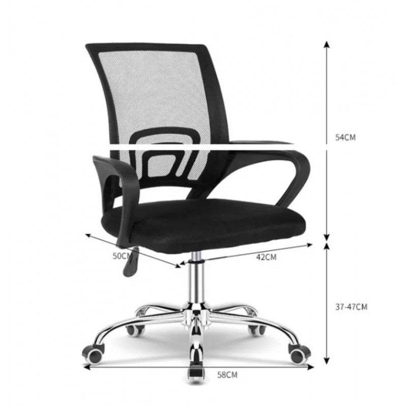 Крісло компютерне поворотне S-106 чорне Intarsio