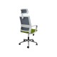 Крісло компютерне поворотне WIND сіре/зелене/білий каркас Intarsio