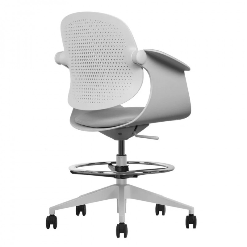 Крісло офісне ARLEN сіре / сіра тканина / сірий каркас Intarsio