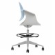 Крісло офісне ARLEN світло-бірюзове/сіра тканина/сірий каркас Intarsio