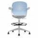 Крісло офісне ARLEN світло-бірюзове/сіра тканина/сірий каркас Intarsio