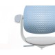 Крісло офісне ARLEN світло-бірюзове/сіра тканина/сірий каркас Intarsio
