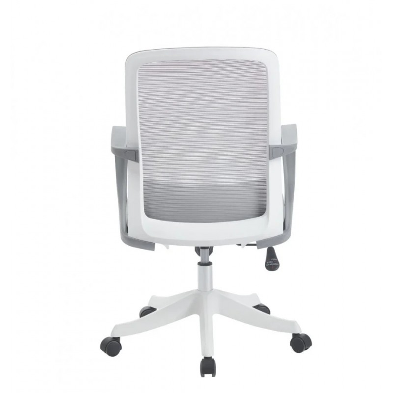 Крісло офісне CELIA Сіре / Білий каркас Intarsio