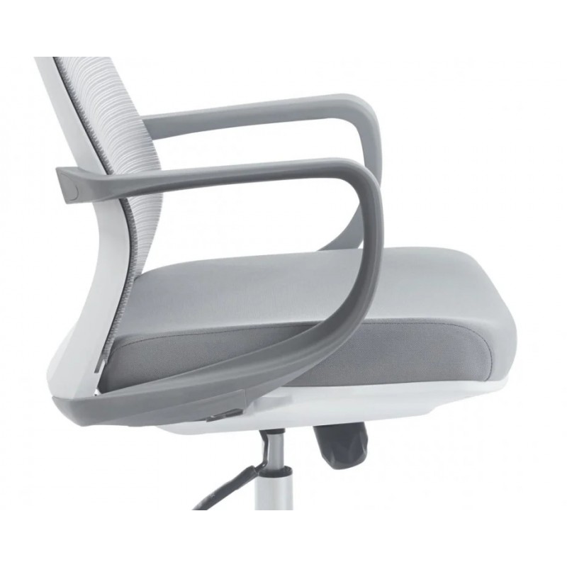 Крісло офісне CELIA Сіре / Білий каркас Intarsio