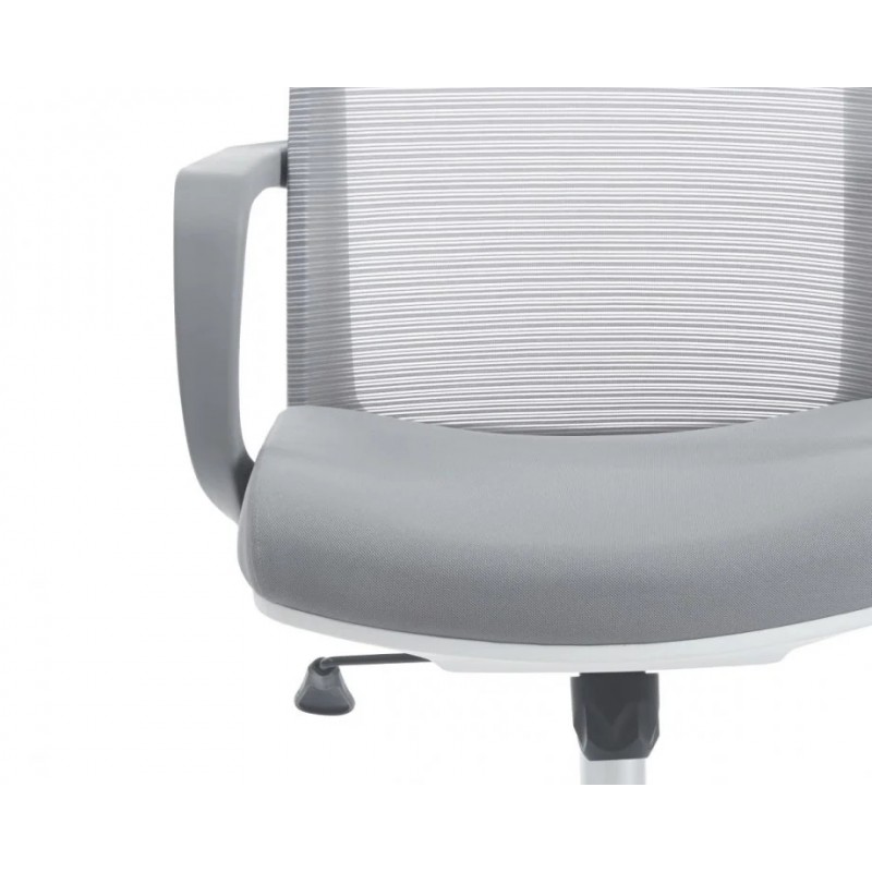 Крісло офісне CELIA Сіре / Білий каркас Intarsio