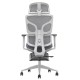 Крісло офісне MARKUS F сіра сітка / сірий каркас з підставкою для ніг Intarsio