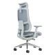 Крісло офісне MERYL сіра сітка / алюміній Intarsio