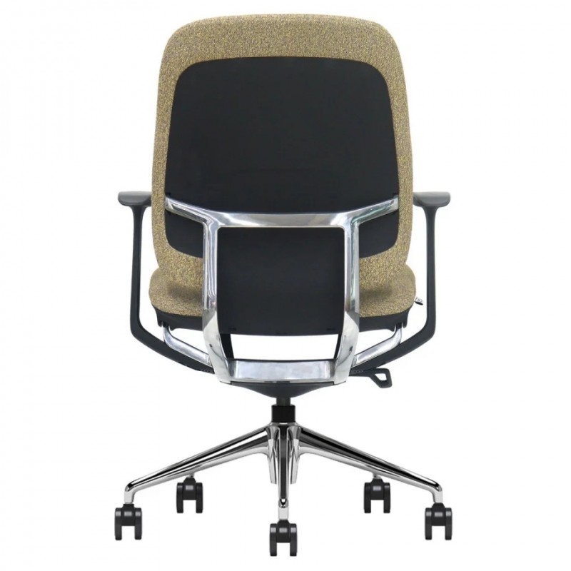 Крісло офісне OSCAR хакі тканина / алюміній Intarsio
