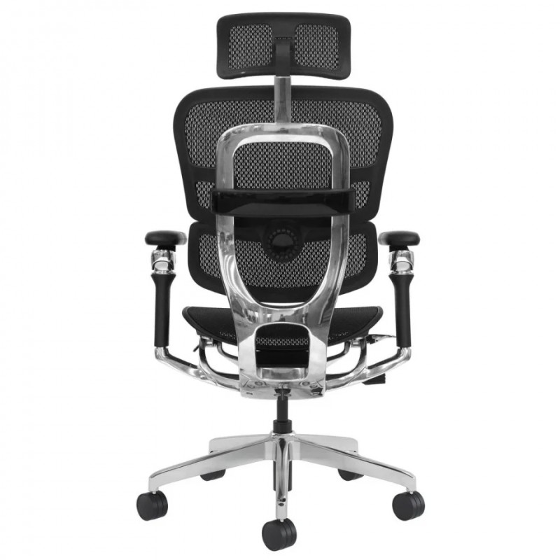 Крісло офісне STALKER чорна сітка / алюміній Intarsio