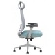 Крісло офісне TERRY сіре/зелена тканина/сірий каркас Intarsio