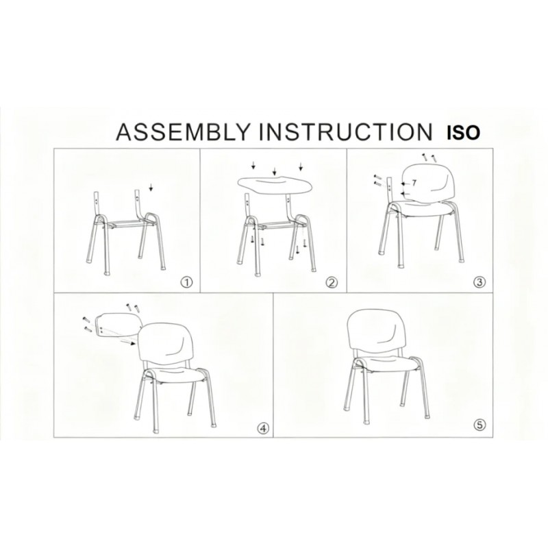 Стілець офійсний ISO чорний Intarsio