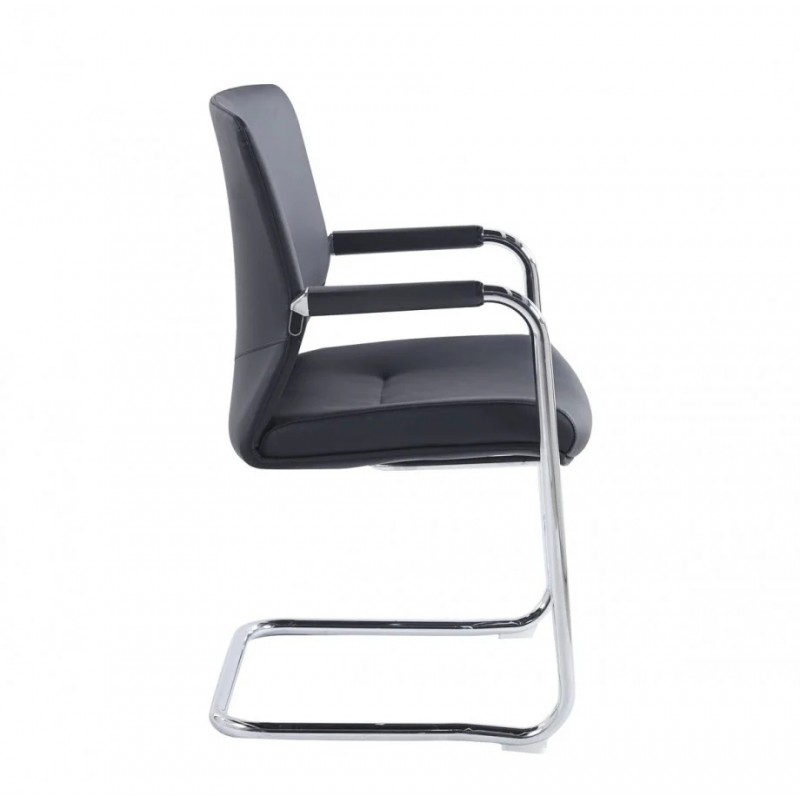 Стілець офісний ADOLF Чорний / Хром метал Intarsio