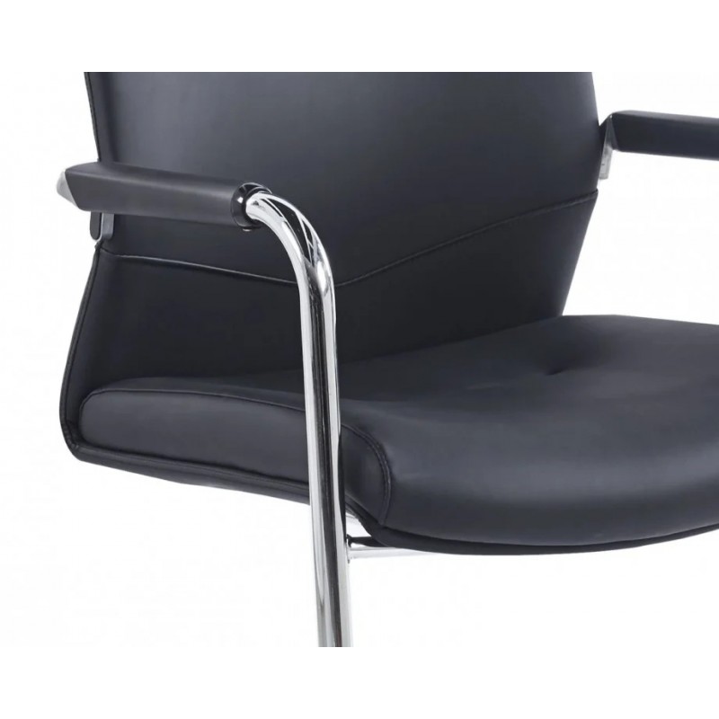 Стілець офісний ADOLF Чорний / Хром метал Intarsio
