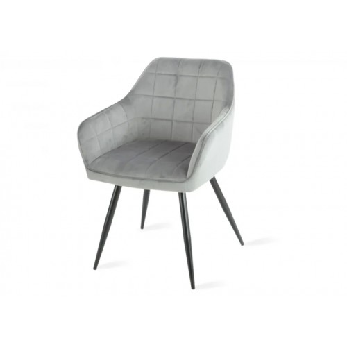 Cтілець DONNA чорний каркас/сірий Intarsio