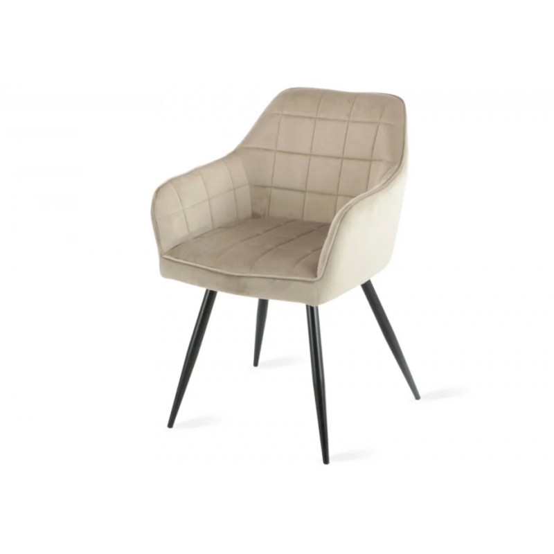 Cтілець DONNA чорний каркас/темний беж Intarsio