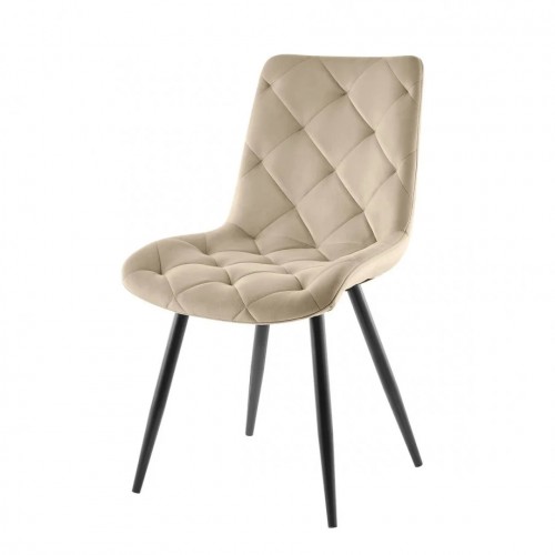 Cтілець SHELL чорний каркас/темний беж Intarsio