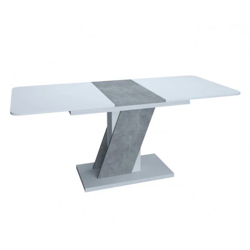 Стіл обідній Carvelo 140(180)x80 Біла Аляска / Індастріал Intarsio