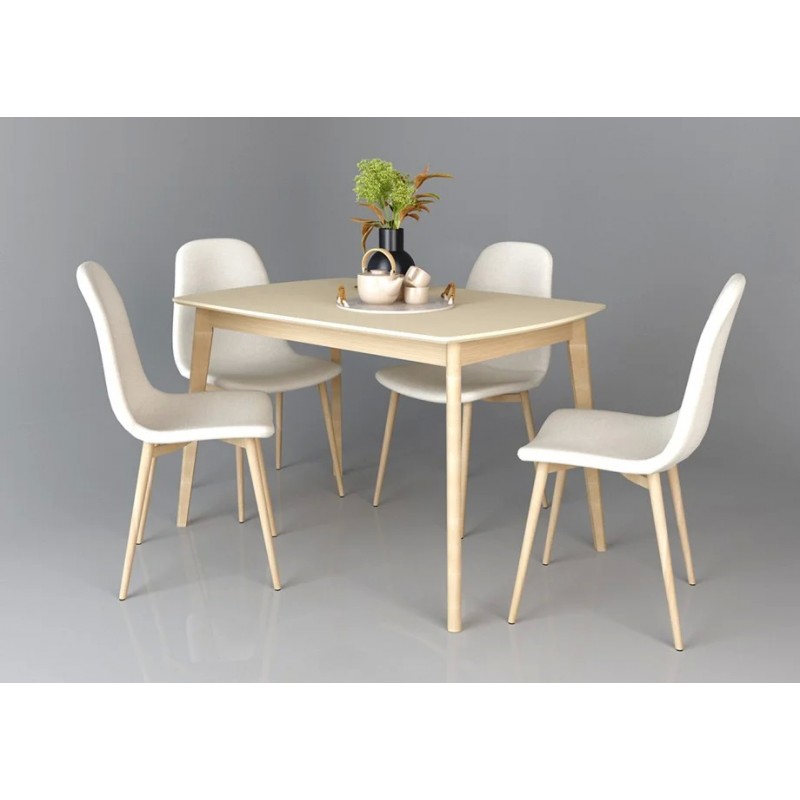 Стіл обідній Exen 120х80 см Кремовий Intarsio