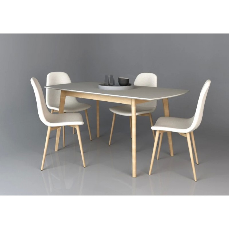 Стіл обідній Exen II 120 (160) х80 см Сірий Intarsio